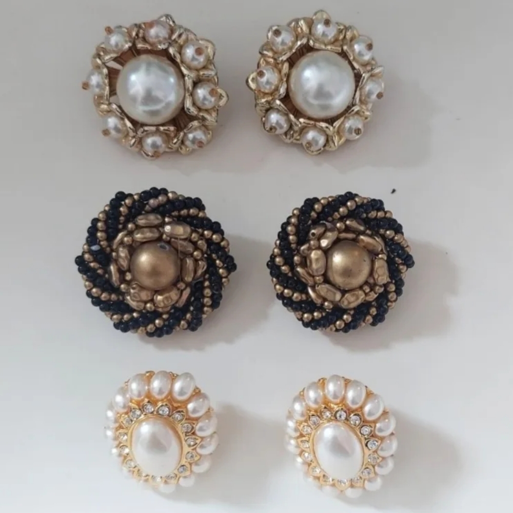 3 Pairs Vintage Earrings